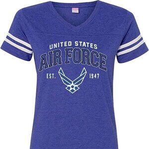 Joe Blow's T's Vintage U.S. Air Force Vintage Wings Sleeve Women's V-Neck
